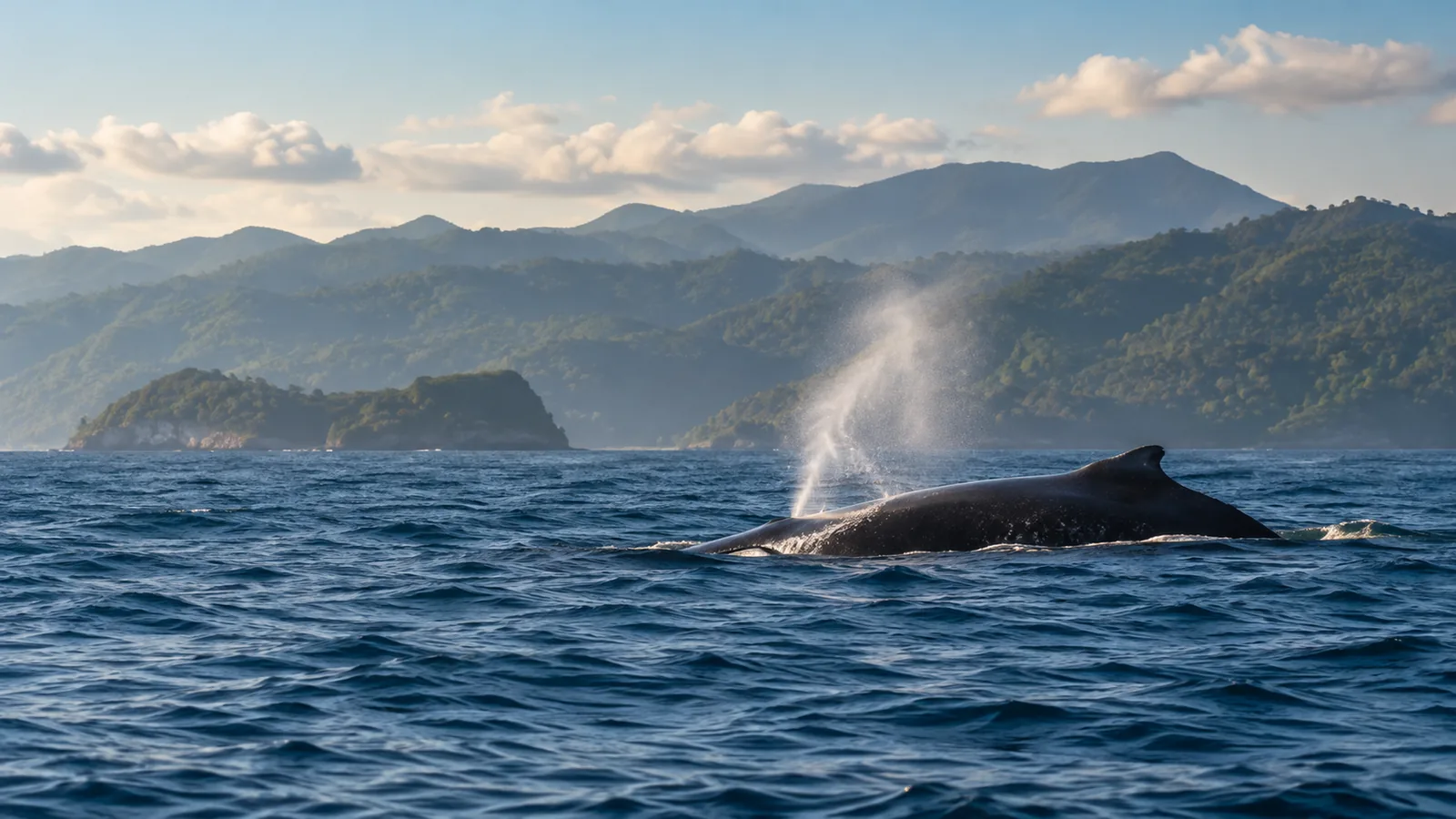 AI illustration inspired by Whale watching in Samaná